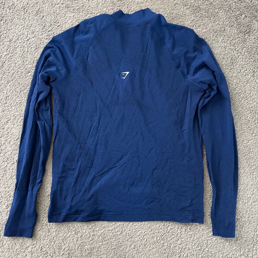 Gymshark Women’s Blue Quarter Zip - Picture 4 of 5